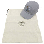 Hermes Nevada Puzzle Sellier Buttons Leather Use Hat Baseball Cap Gray 57 — view 2