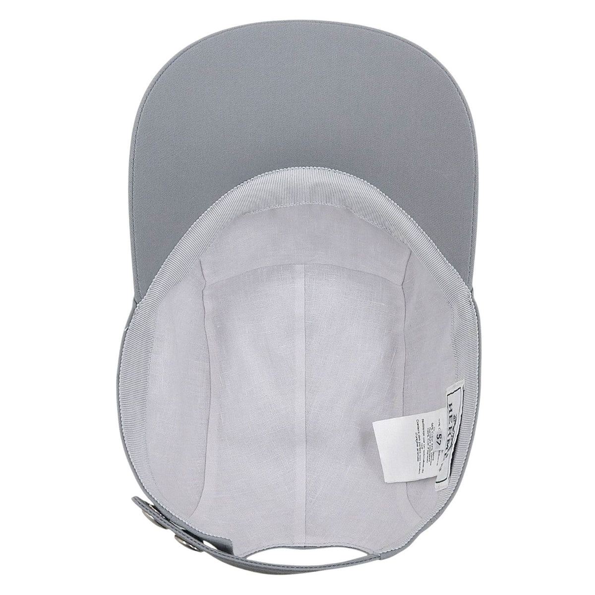 Hermes Nevada Puzzle Sellier Buttons Leather Use Hat Baseball Cap Gray 57 — view 5