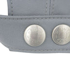 Hermes Nevada Puzzle Sellier Buttons Leather Use Hat Baseball Cap Gray 57 — view 7