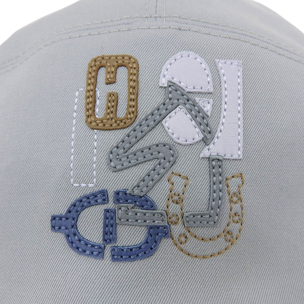 Hermes Nevada Puzzle Sellier Buttons Leather Use Hat Baseball Cap Gray 57 — view 6