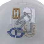 Hermes Nevada Puzzle Sellier Buttons Leather Use Hat Baseball Cap Gray 57 — view 6