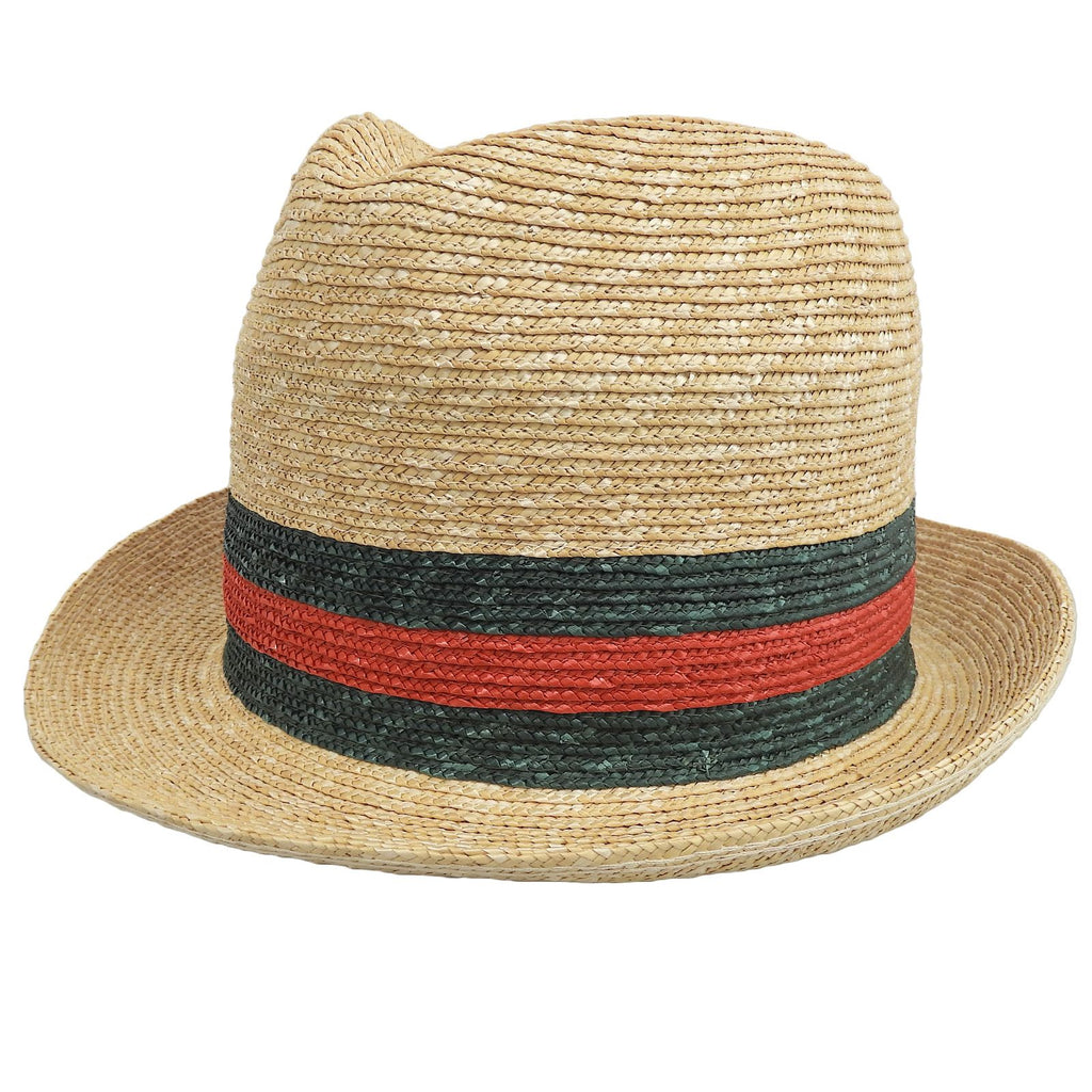 Gucci Sherry Line Web Straw Hat Natural