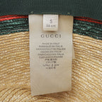 Gucci Sherry Line Web Straw Hat Natural — view 8