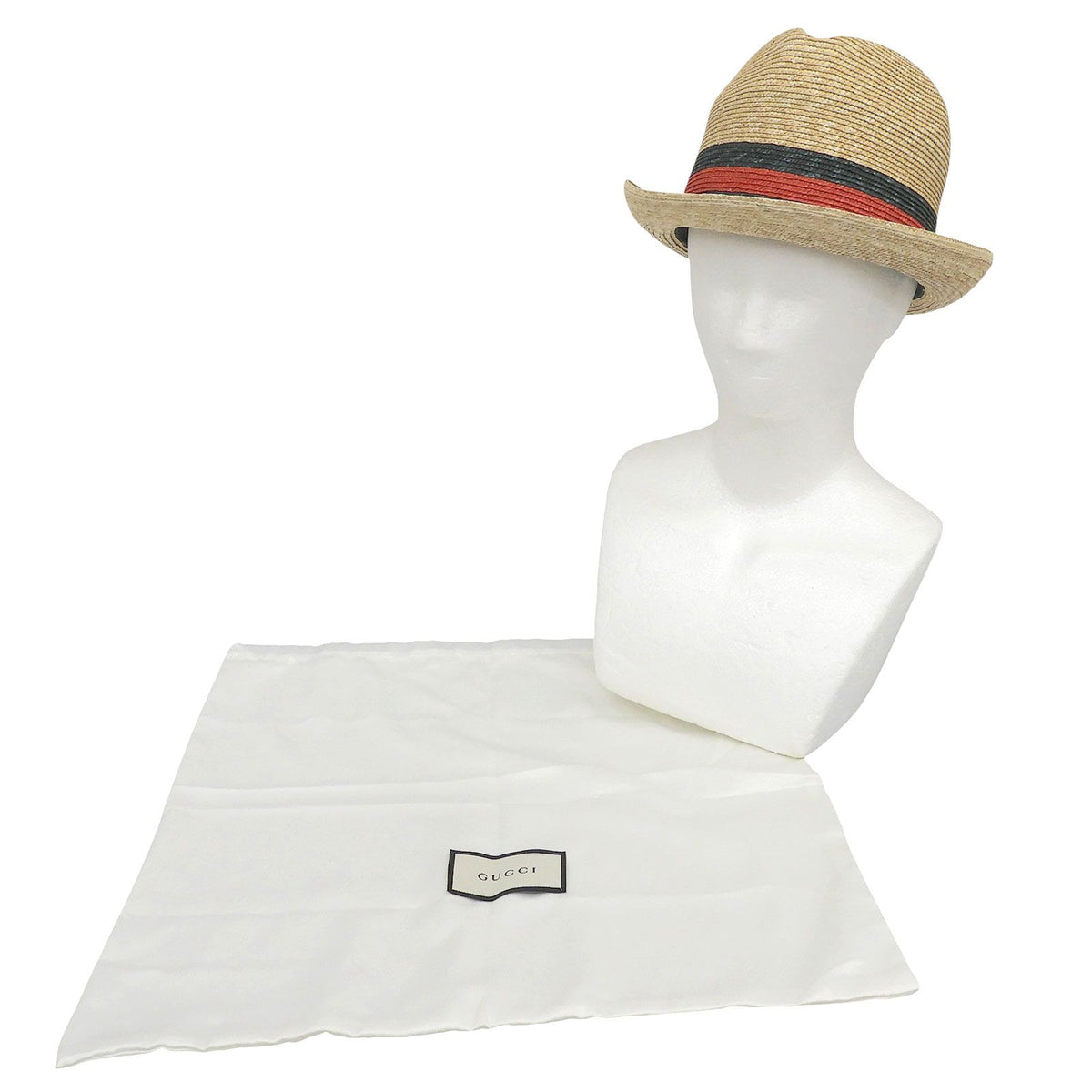Gucci Sherry Line Web Straw Hat Natural — view 2