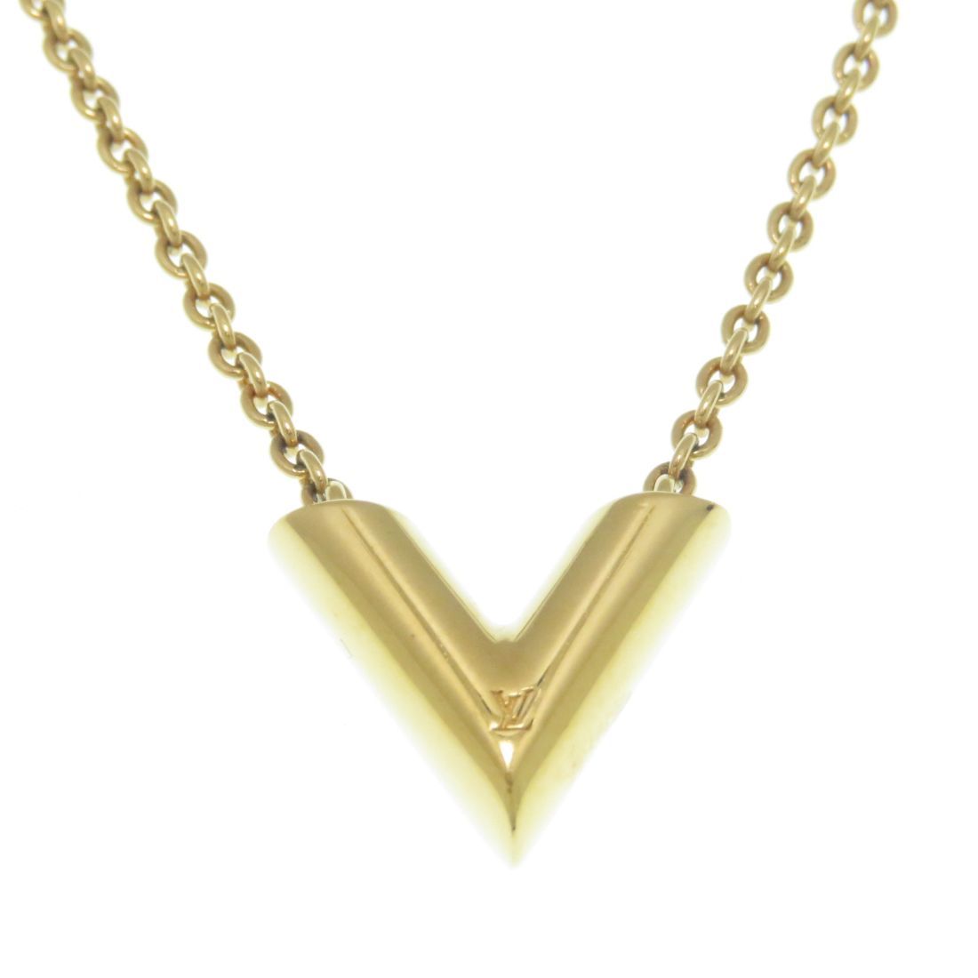 Louis Vuitton Essential V Necklace Gold Plated