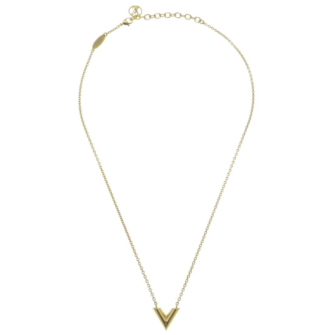 Louis Vuitton Essential V Necklace Gold Plated — view 2