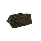 Fendi Vintage Mamma Bucket Zucca FF Logo Canvas Leather Shoulder Bag Brown — view 7