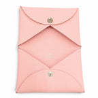Hermes Calvi Veau Epsom Silver Card Case Pink — view 6