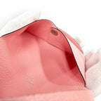 Hermes Calvi Veau Epsom Silver Card Case Pink — view 7