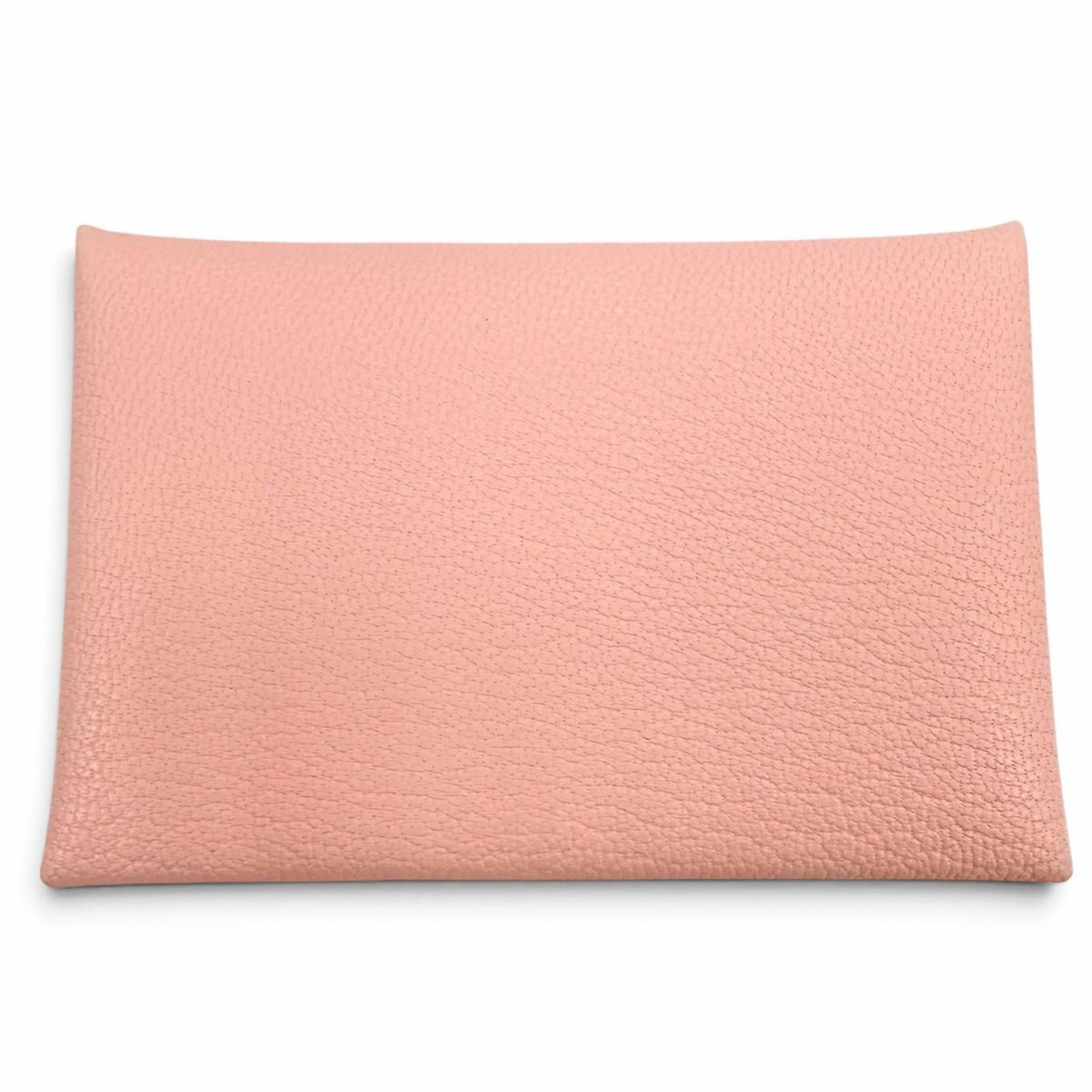 Hermes Calvi Veau Epsom Silver Card Case Pink — view 3