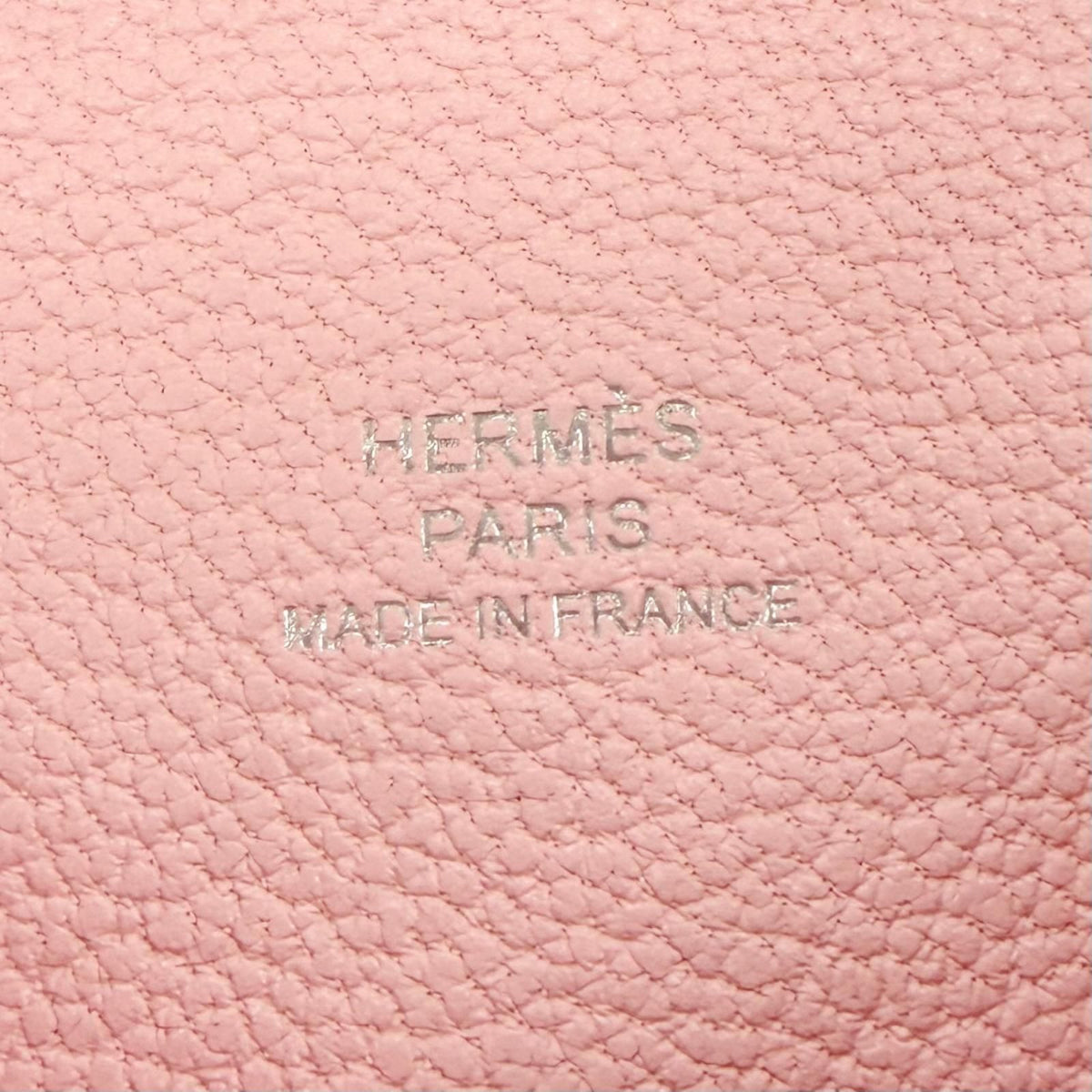 Hermes Calvi Veau Epsom Silver Card Case Pink — view 8