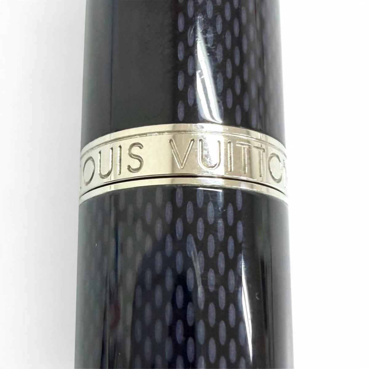 Louis Vuitton Grand Tour Damier Graphite Ballpoint Pen Black Silver Handwriting — view 5