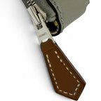 Hermes Azap Compact Mini Silk'in Evercolor Gris Meyer Silver Coin Purse — view 7