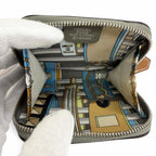 Hermes Azap Compact Mini Silk'in Evercolor Gris Meyer Silver Coin Purse — view 5