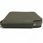 Hermes Azap Compact Mini Silk'in Evercolor Gris Meyer Silver Coin Purse — view 4