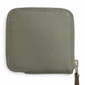 Hermes Azap Compact Mini Silk'in Evercolor Gris Meyer Silver Coin Purse