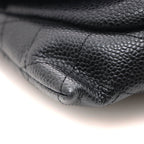 Chanel CC Logo Half Moon Chain Wallet Black Silver Caviar Leather Shoulder Bag — view 5