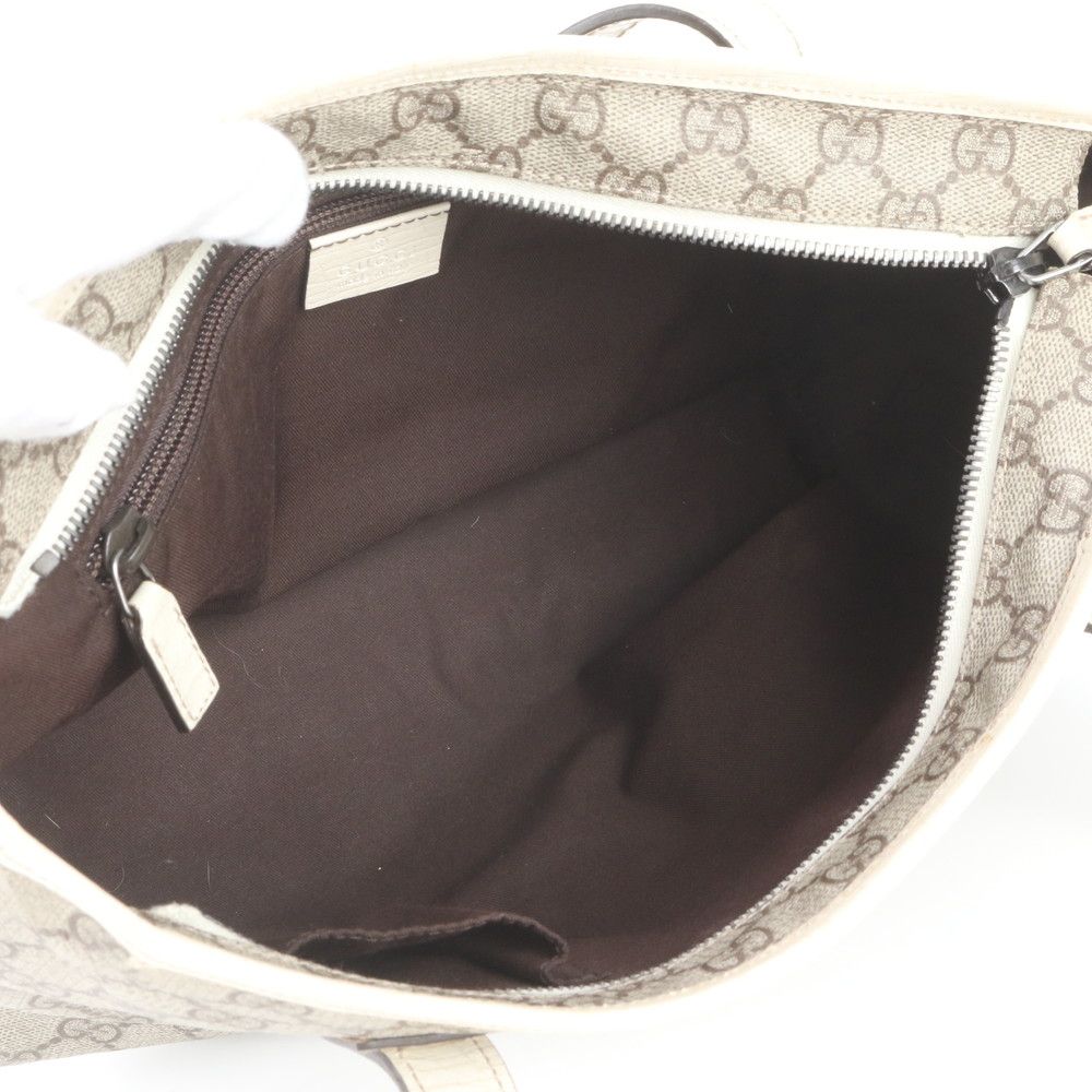 Gucci GG Supreme Leather Tote Bag Shoulder Hand Brown — view 7