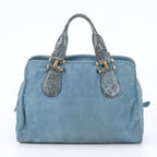Gucci Nubuck Python Leather Handbag Tote Gold — view 3