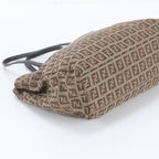 Fendi FF Zucchino Leather Handbag Tote Brown — view 5