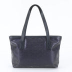 Gucci GG Supreme Leather Tote Bag Shoulder Hand Navy — view 3