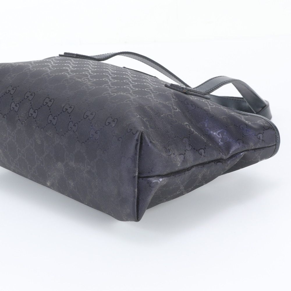 Gucci GG Supreme Leather Tote Bag Shoulder Hand Navy — view 4