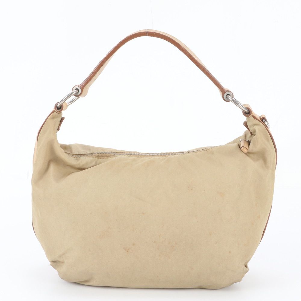 Prada Tessuto Nylon Leather Shoulder Bag — view 3