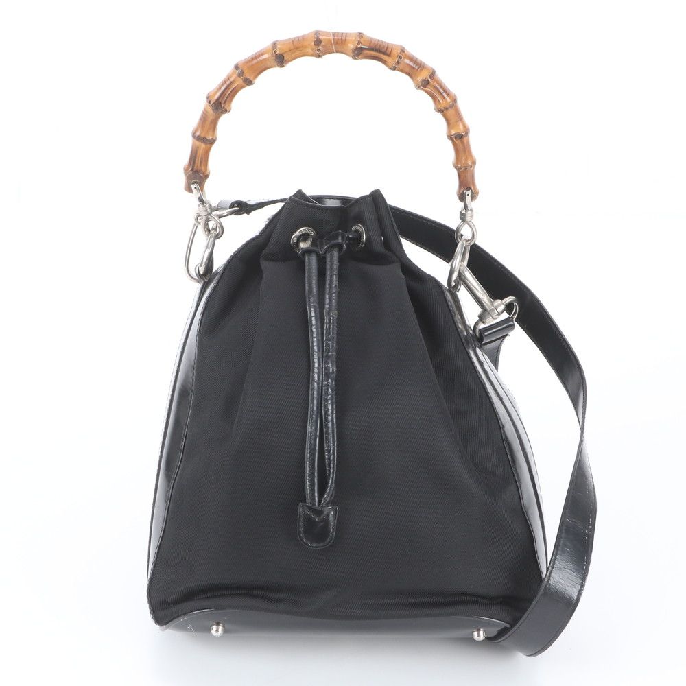 Gucci Vintage Bamboo Leather 2-Way Shoulder Bag