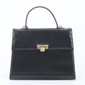 Dior Vintage Leather Handbag Tote Black