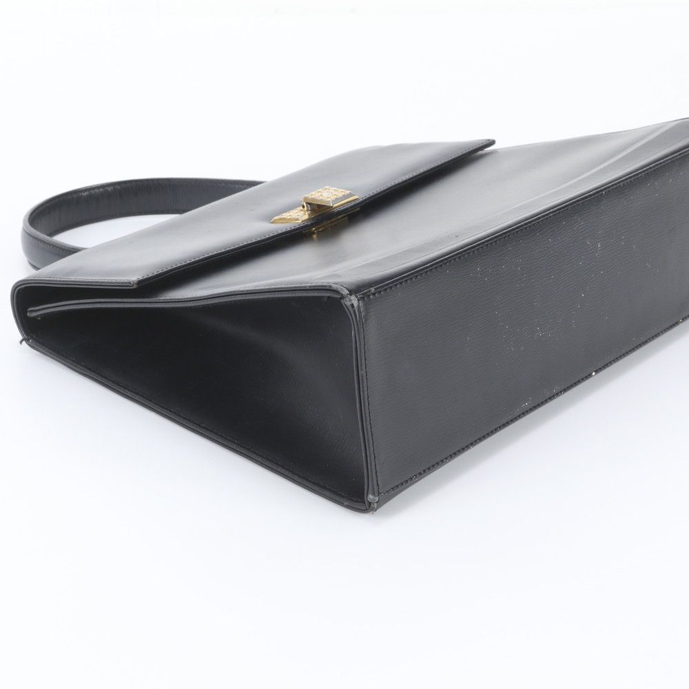 Dior Vintage Leather Handbag Tote Black — view 5