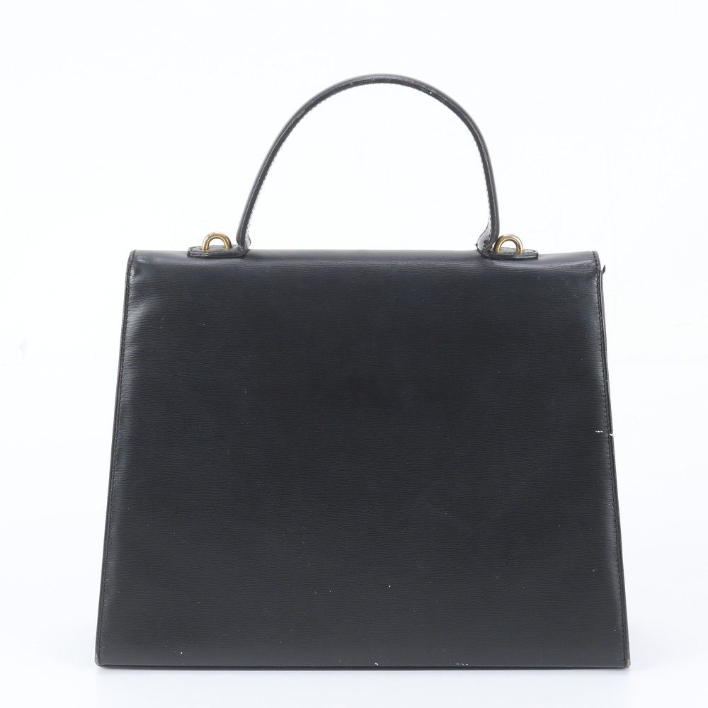 Dior Vintage Leather Handbag Tote Black — view 3