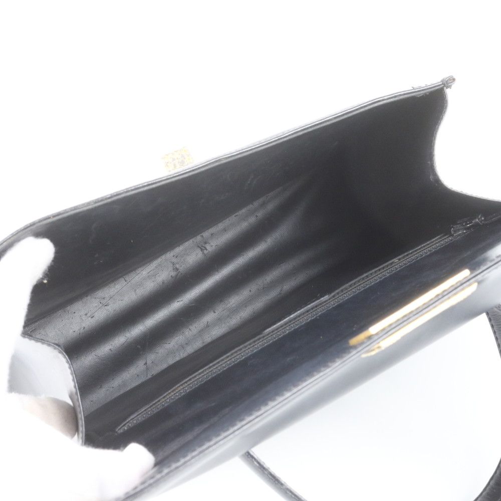 Dior Vintage Leather Handbag Tote Black — view 7