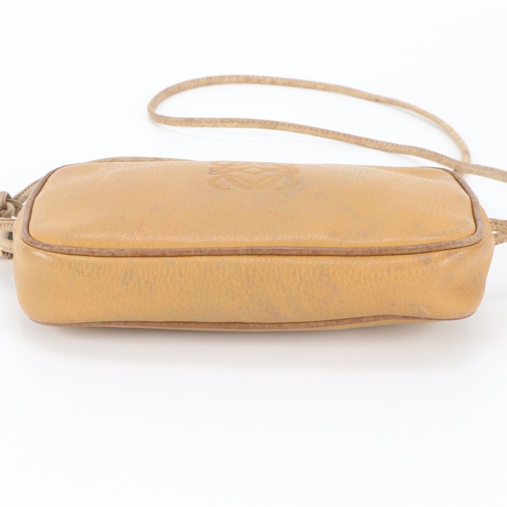 Loewe Anagram Leather Shoulder Bag Crossbody Brown Hand — view 6