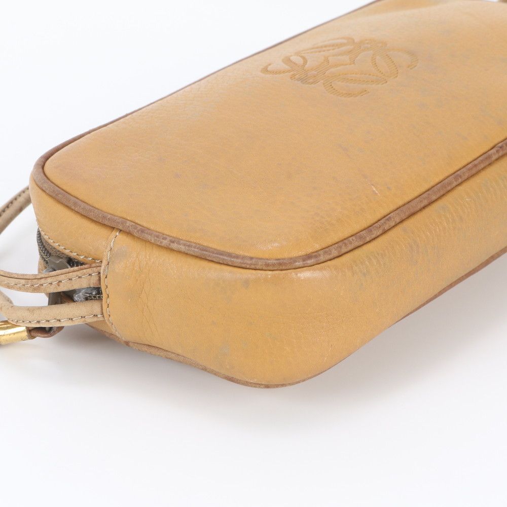 Loewe Anagram Leather Shoulder Bag Crossbody Brown Hand — view 5