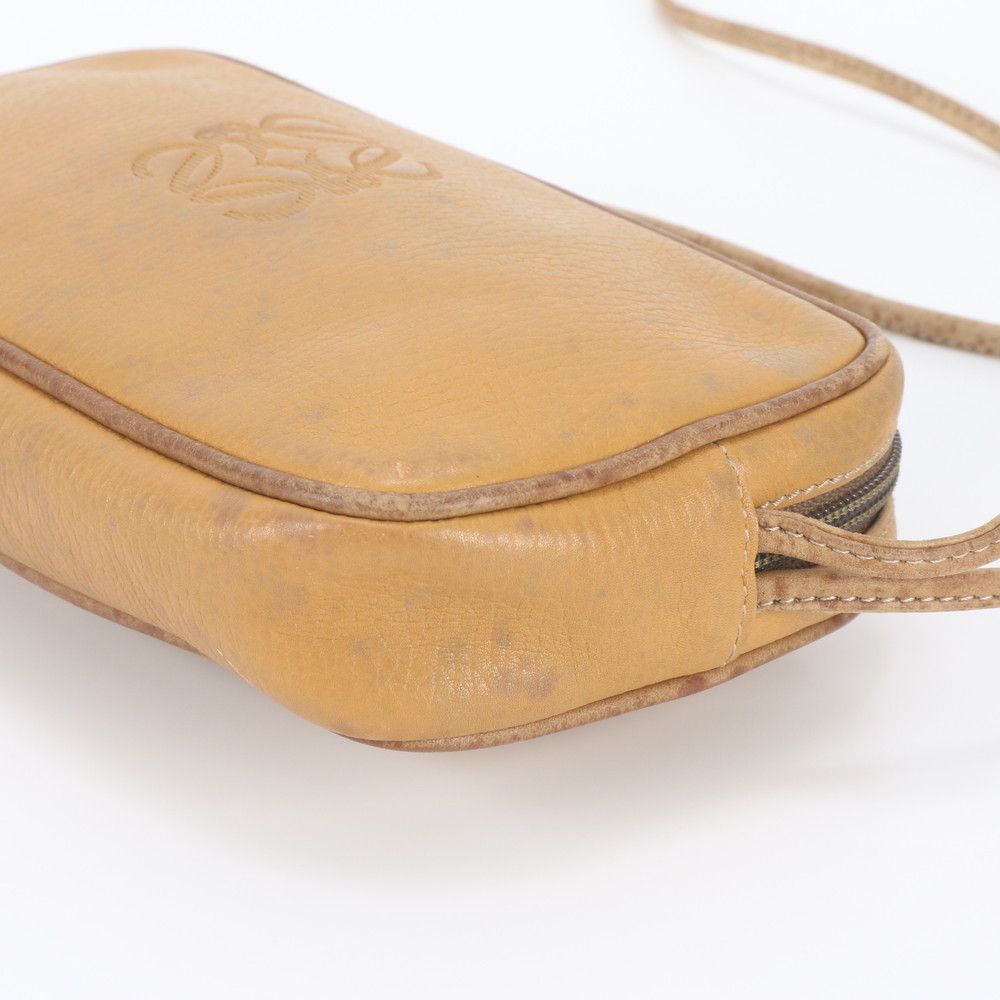 Loewe Anagram Leather Shoulder Bag Crossbody Brown Hand — view 4