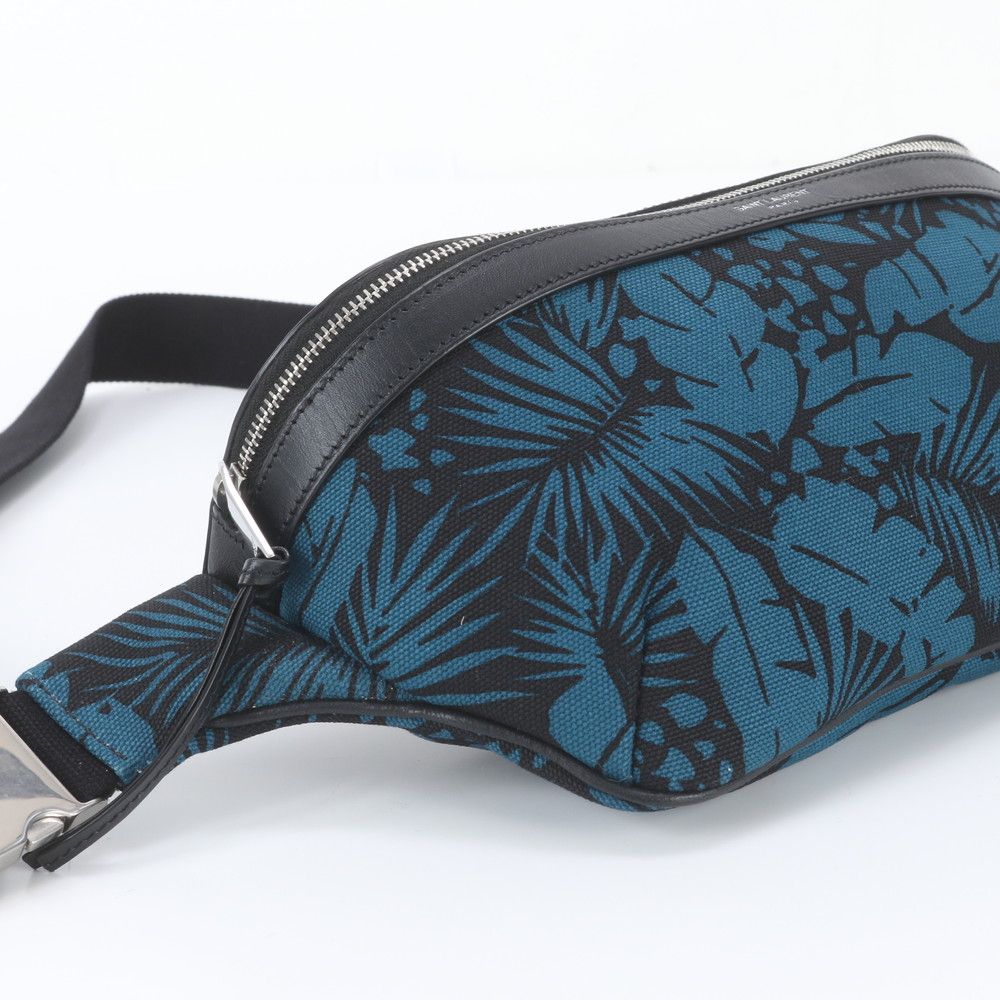 Saint Laurent YSL Paris Botanical Leather 2-Way Belt Bag Crossbody Waist Pouch — view 5