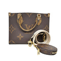Louis Vuitton On The Go PM Shoulder Bag Hand Monogram Giant Gold