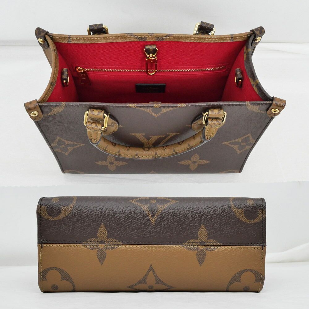 Louis Vuitton On The Go PM Shoulder Bag Hand Monogram Giant Gold — view 4