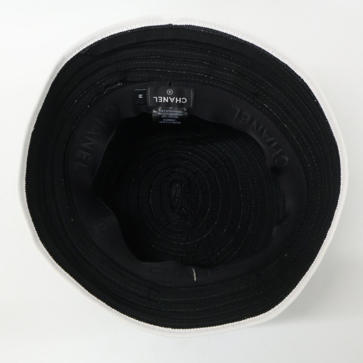 Chanel 22P CC Logo Paper Bucket Hat — view 6