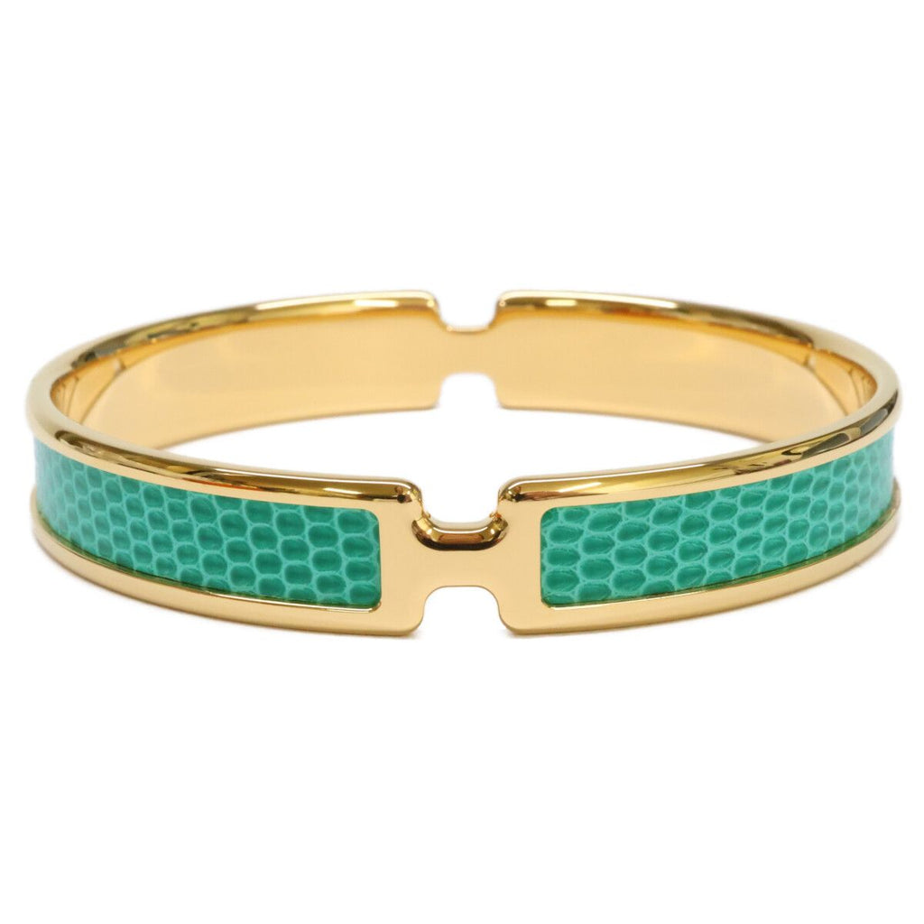 Hermes Olympe Lizard Bracelet Green — view 2