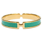 Hermes Olympe Lizard Bracelet Green — view 2