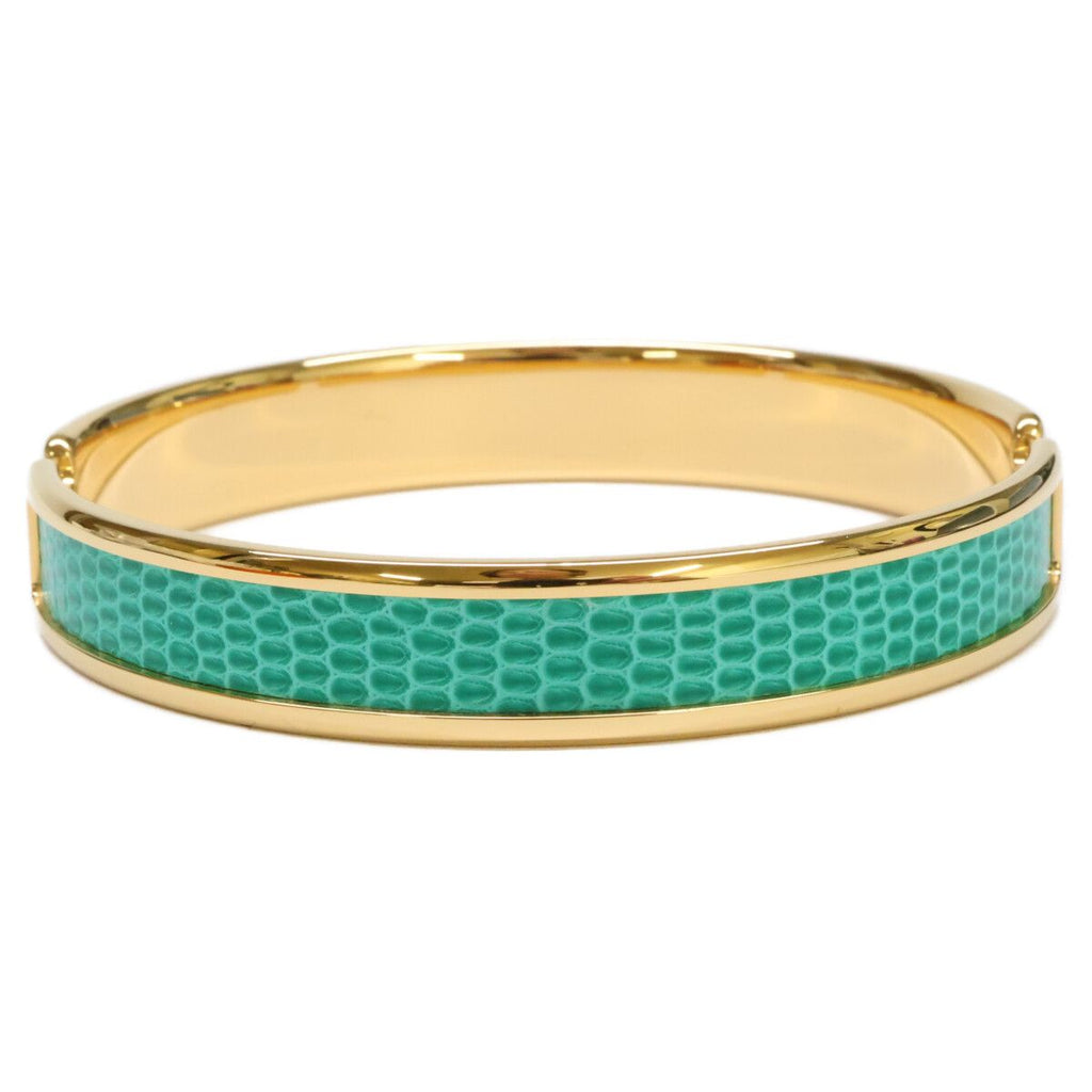 Hermes Olympe Lizard Bracelet Green — view 3