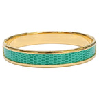 Hermes Olympe Lizard Bracelet Green — view 3