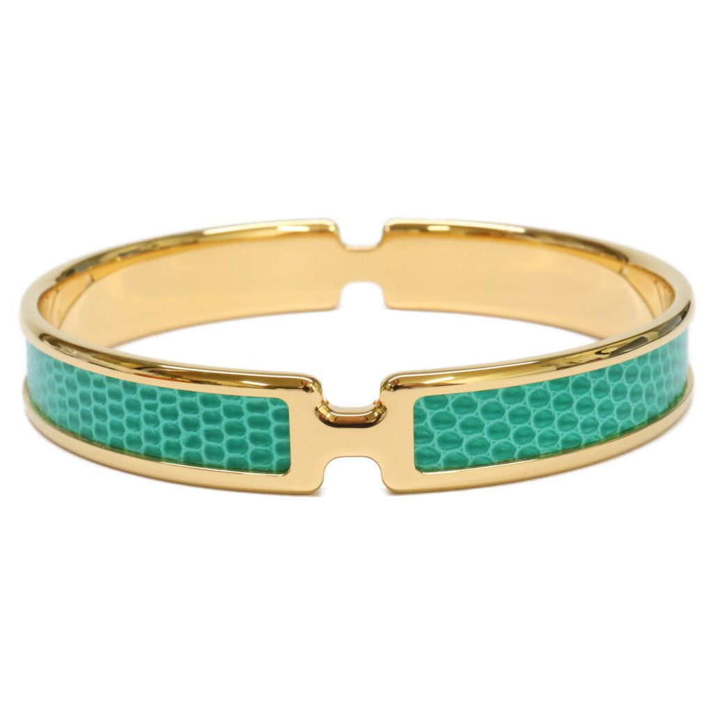 Hermes Olympe Lizard Bracelet Green — view 4