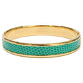 Hermes Olympe Lizard Bracelet Green