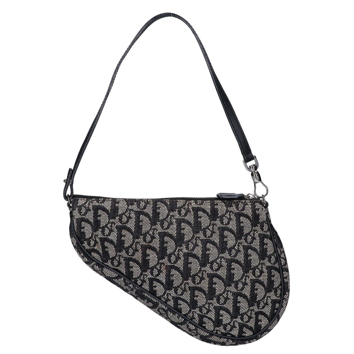 Dior Trotter Jacquard Saddle Pouch — view 3
