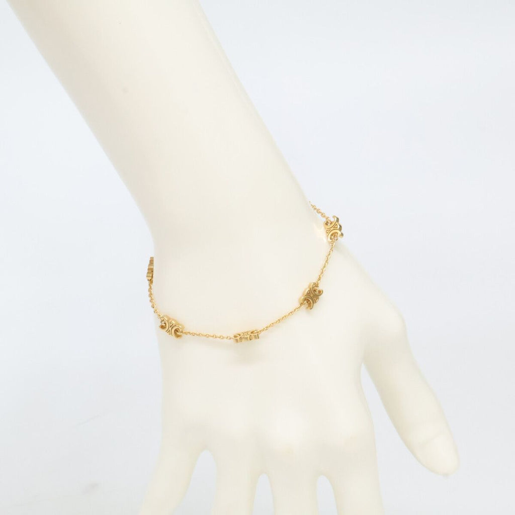 Celine Triomphe Mini Bracelet Gold Finish Brass — view 7