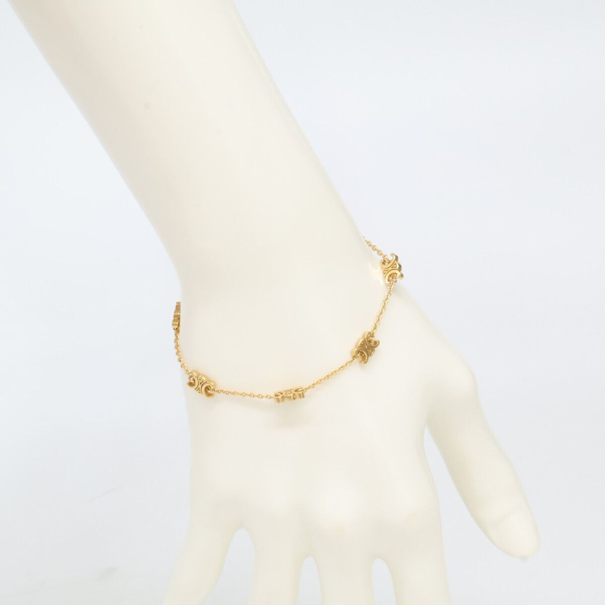 Celine Triomphe Mini Bracelet Gold Finish Brass — view 7