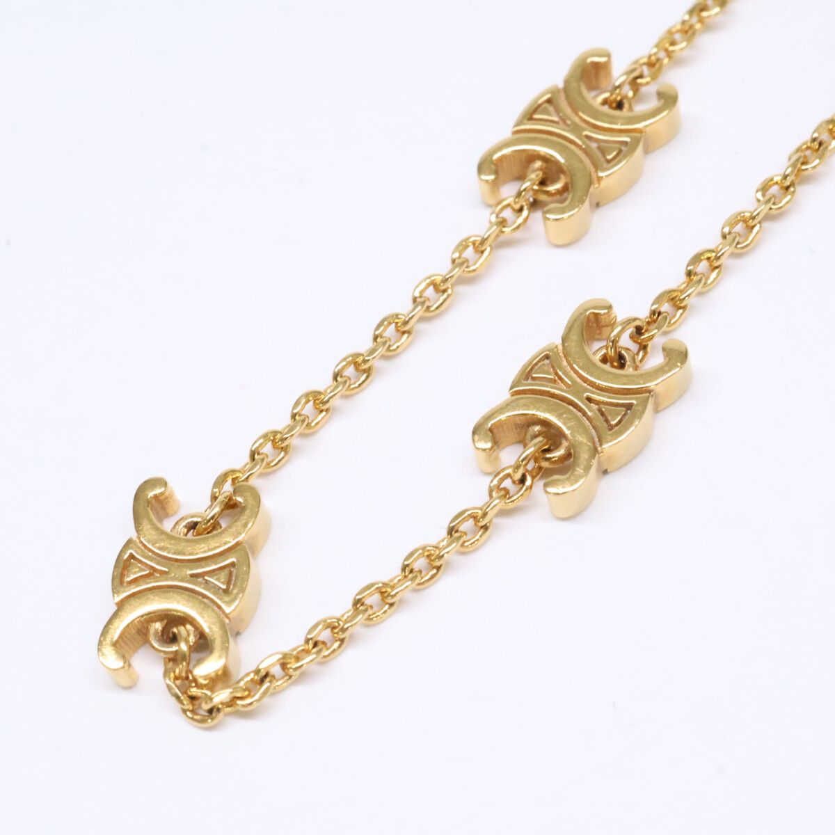 Celine Triomphe Mini Bracelet Gold Finish Brass — view 3