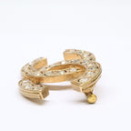 Chanel CC Logo Rhinestone Brooch — view 2